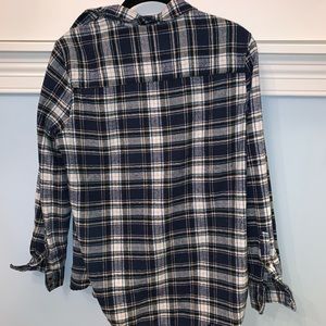 Blue, and white flannel